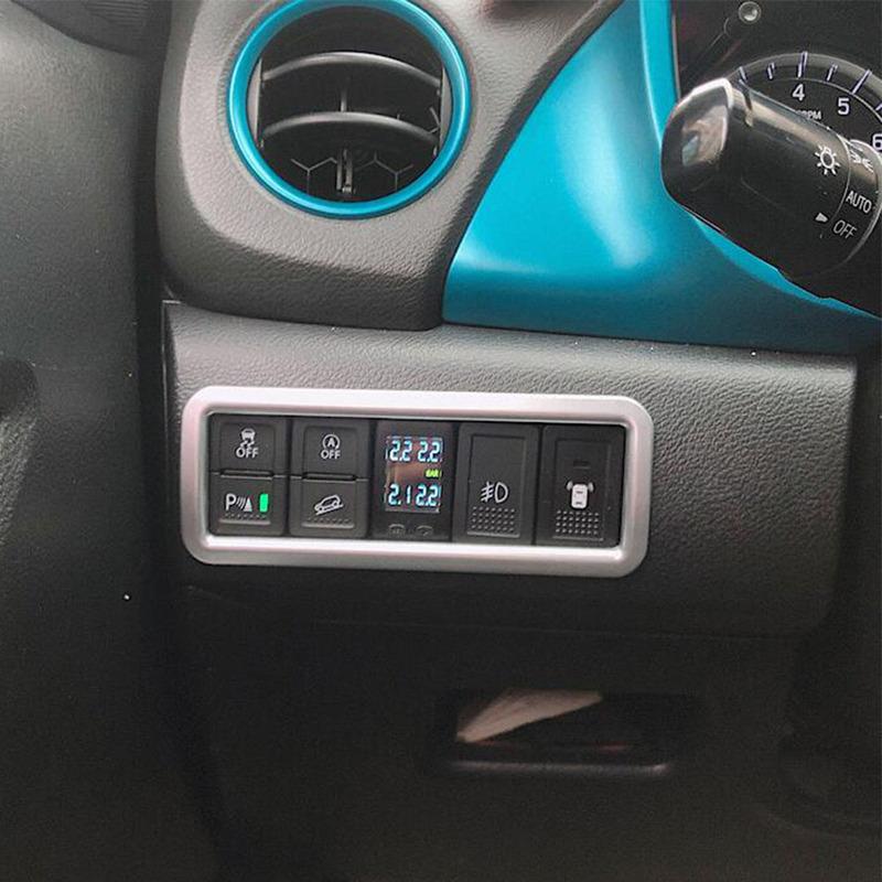 For Suzuki Vitara 2016 2017 2018   Car Styling ABS Matte Cover Front Fog Light Switch Button Trim Frame Lamp Panel 1PCs