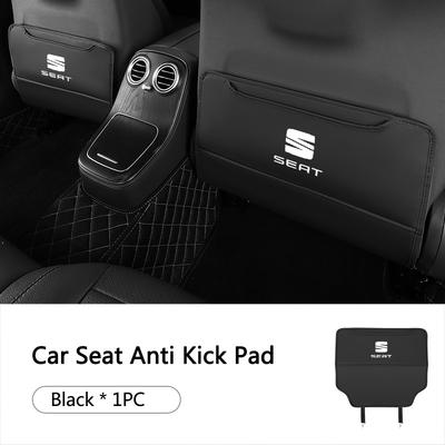 Leather Car Back Protection Mat Anti Kick Pad Anti-dirt Pads For Seat Leon FR FR+ Cupra Ibiza Altea Racing Alhambra Arona