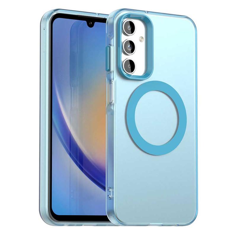 For Samsung Galaxy A15 Case For Samsung A55 A35 A25 A15 4G 5G Cover Translucent Candy Color Matte Magnetic Shockproof Bumper