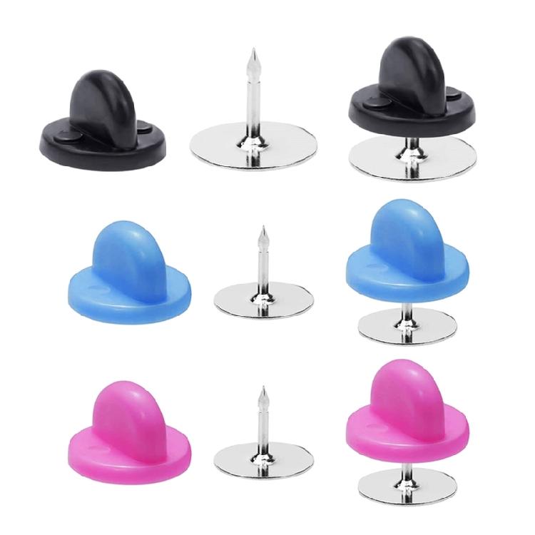 100 Set Pin Backings Tie Tacks Blank Pins with Pin Back for Butterfly Clutch Bac