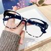 Fashion Large Frame Square Anti Blue Light Glasses Men Women Europe and America Piece Together Color Eyeglasses
