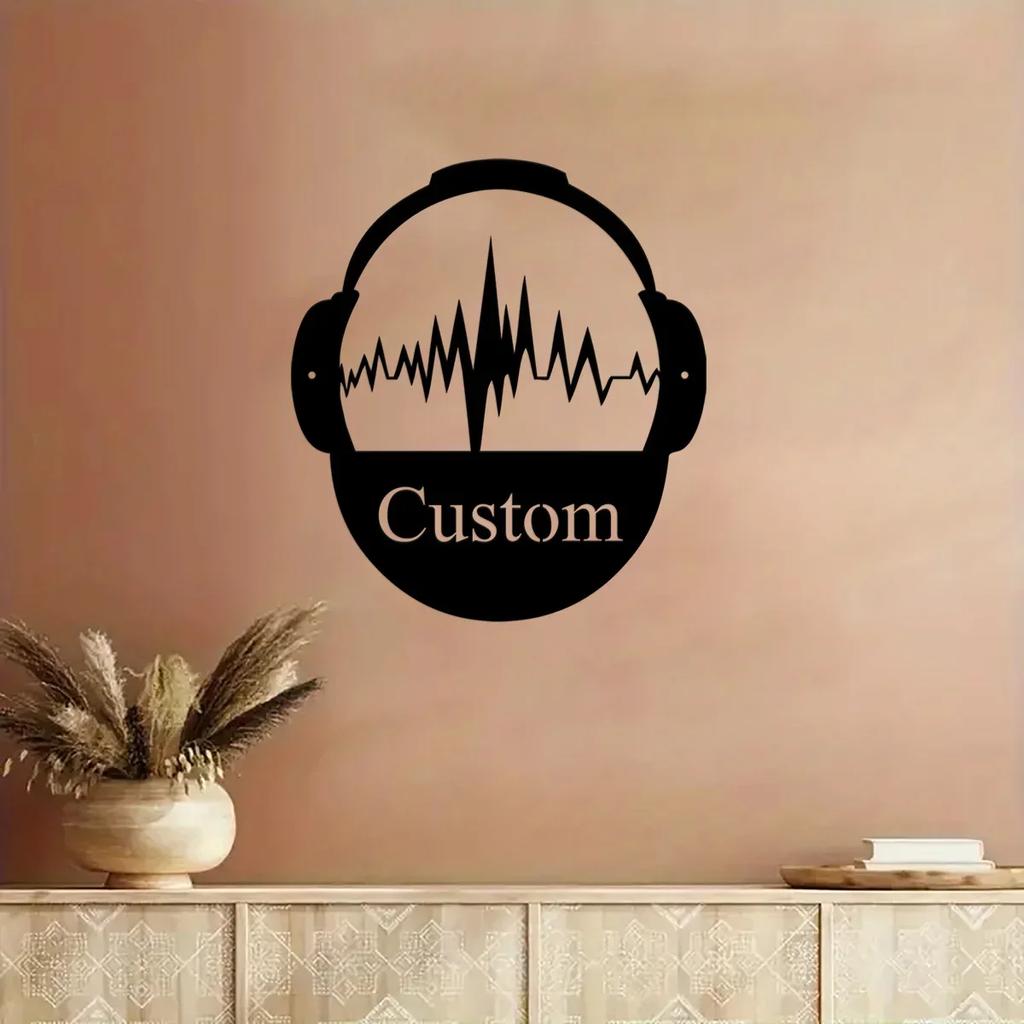 Metal Name Sign Custom Gamers Room Decor Personalized Wall Art