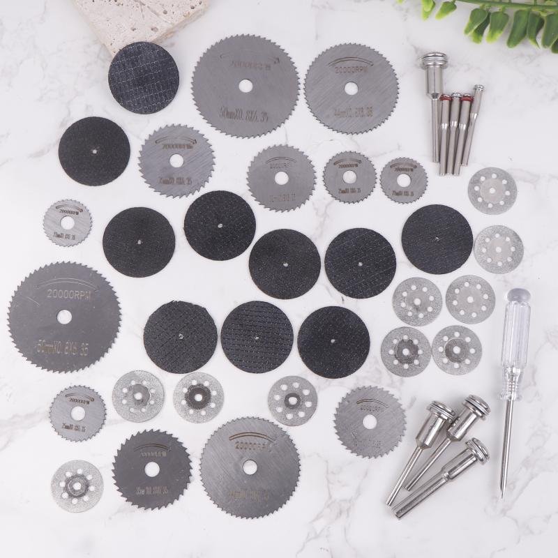 10/31 Pièces Disques de Coupe Diamantés Meuleuse Ponçage Roue de Ponçage Lame de Scie Circulaire Travail du Bois Métal Mini Perceuse Outil Rotatif Accessoires