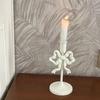 Single Head French Bow Candlestick Wrought Iron Candle Containers Wedding Candle Stand  Desktop