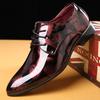 Large Men Spring Autumn New Pointed Formal Wear Persalized Young High-end Printed Fashiable Shoes