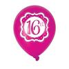 Latex 16th Birthday Balloon (Pack of 6)
