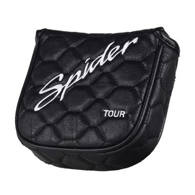 Mytag Golf Mallet Putter Headcover für TaylorMade Spider Tour, Heel-Schaft Putter Headcover mit Magnet, Schlägerkopfhaube (Starker Magnet) (Schwarz)