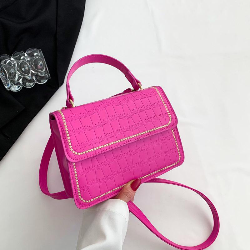 New Korean Style Trendy Small Square Bag Fashionable Simple Handbag Casual Personalized Shoulder Bag Retro Crossbody Bag
