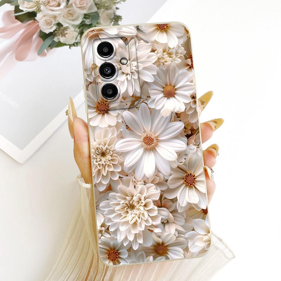 For Samsung Galaxy A05s A05 Cute Cat Flower Cartoon Phone Case For Samsung A05 A 05 05S A05S Shockproof Soft Silicone Cases