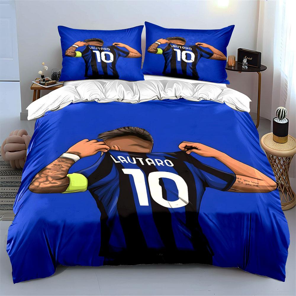 Blue-striped jersey design. Bedding sets Duvet cover sets Duvet covers Pillowcases(1 * Duvet Cover 2 * Pillowcases without duvet insert)