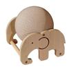 Elephant Shaped Cat Scratcher Solid Wood Stable Triangular Sisal Ball  Toy for Home Pet Cats