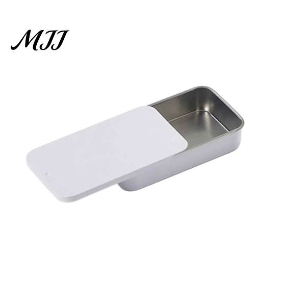 Push Pull Sliding Cover Box Tin Storage Container with Cover, Durable Metal Small Portable Container, Moisture-proof for Candy And Herbs Items