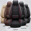 New Luxury 1PC Full Set Cover Car Seat Covers Universal PU Leather Seat Cushion Non-slip Protector Mat Luxury Car Seat Cover(Only Seat Cover)