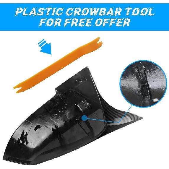 Door Mirror Covers Carbon Fiber Side Mirror Cover Caps Rearview Replacement For BMW F20 F22 F23 F30 F31 F32 F33 F36 F87 M2 X1 E84