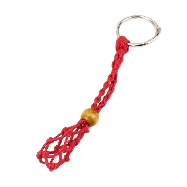 Crystal Stone Holder Hanging-Ornaments Keychain Adjustable Bag Charm Decors Cord Empty Stone Holder Keychain