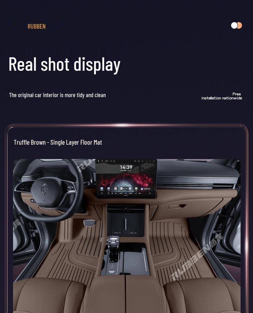 AITO M7 TPE Floor Mats for 26 Models with Starry Sky Design (Five-Seater Full Coverage)