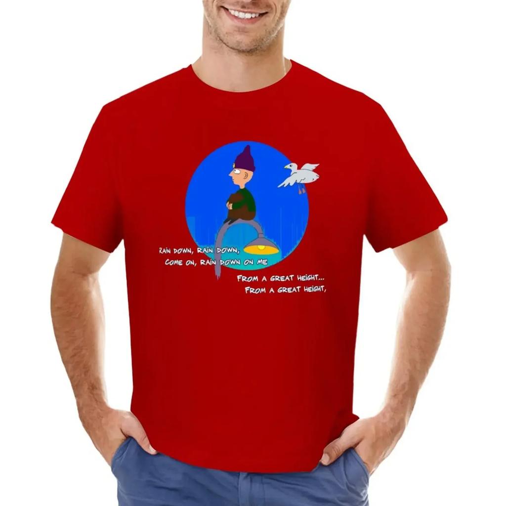 Paranoid Android Liedtext T-Shirt Sommerkleidung Grafiken Herren Baumwoll-T-Shirts