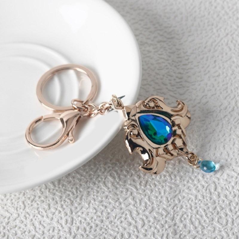 Fashionable Sturdy Alloy Necklace Keychain Inspire by Genshin Characters Decoration for Cosplay and Daily Wear