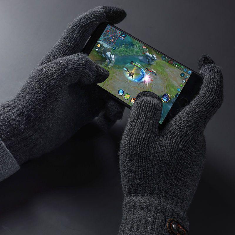 Damen Herren Warme Winter Touchscreen Handschuhe Stretch Klassische Strick Fäustlinge Wolle Vollfinger Outdoor Radfahren Fahrhandschuhe