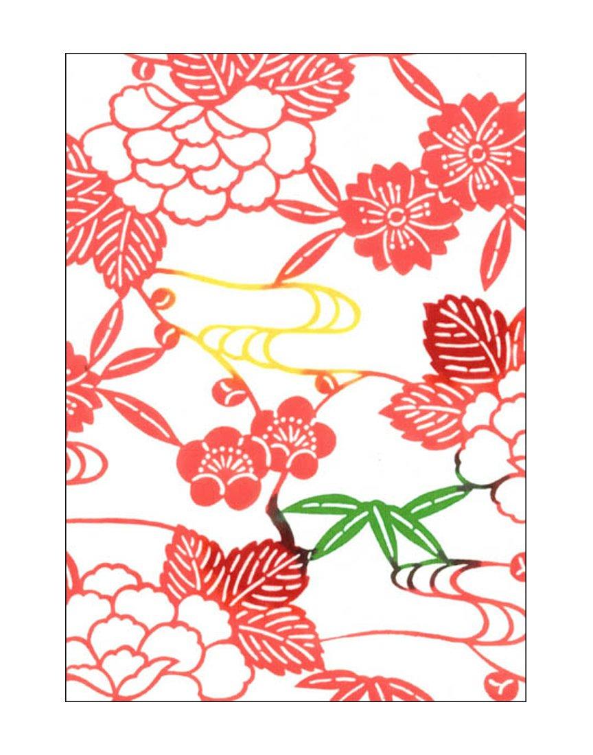 

Tenugui Hand Made in Niwa-zome Towel, Chu-sen (Dyed Print), 100% Cotton, Japan, Flower-themed