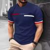 Short-sleeved T-shirt Printing Process Can Be Worn Inside and Outside, Loose Stripes