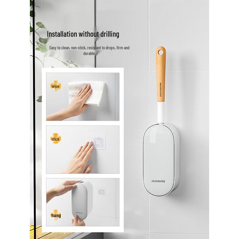 Aige Wall-Mounted Beech Handle Toilet Brush