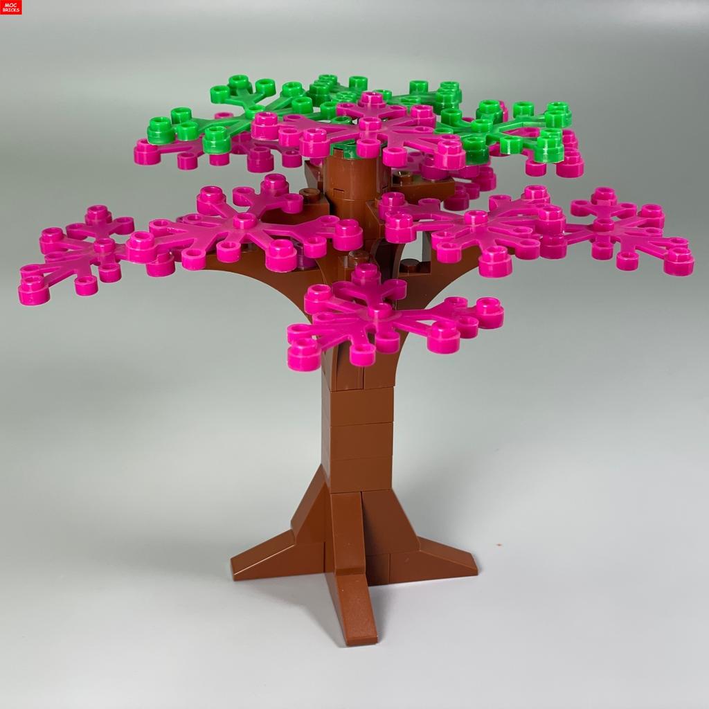 MOC Bricks Mountain Flower animal spider Stem Tree DIY Rock Educational Building Blocks Toy Kids toys for children gift
