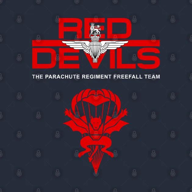

British Militarryy Airborne Red Devils Parachute Team TShirt 100 Cotton ONeck Short Sleeve Casual Mens Tshirt Size S3XL 4XL