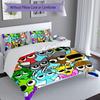 3pcs Custom Name Sprunki themed Bedding Set,Includes 1 Duvet Cover and 2 Pillowcases,All-season Bedroom Decor