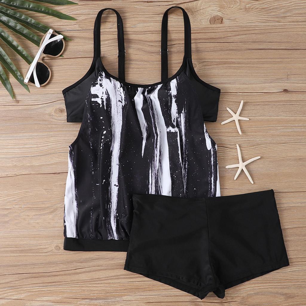 2025 European & American Stylish Slimming Women's Tankini Swimsuit