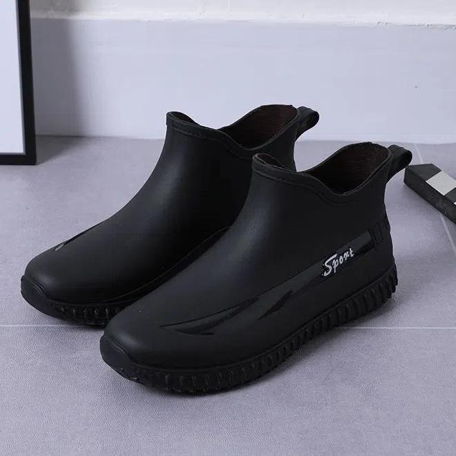 Модные непромокаемые туфли с коротким стволом. Мужская противоскользящая — фото 9