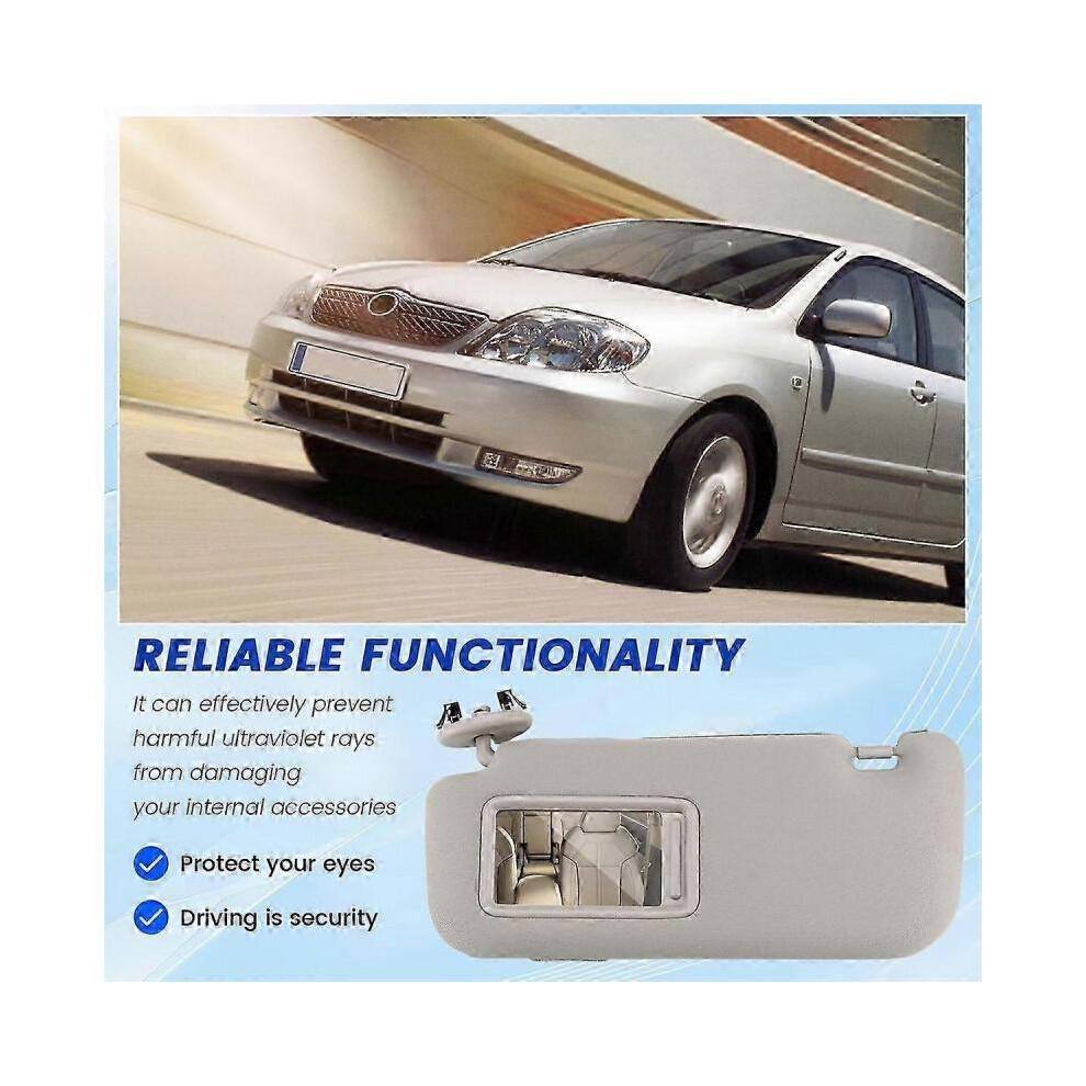 (Gray) For Toyota Auris Corolla 2007 - 2013 Car Interior Sun Visor with Mirror Sun Shade Left Driver