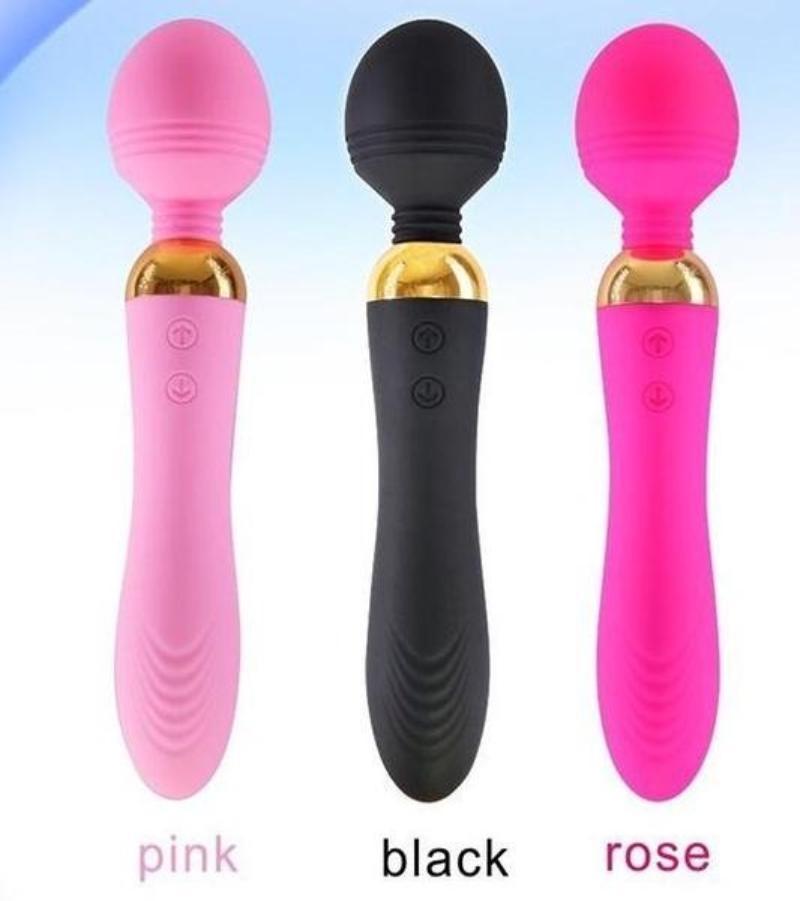 2023 Power Stick AV Vibrator Double Head 9-Speed Power G-Point Massager Vaginal Anal Stimulation Female Sex Toy Bullet