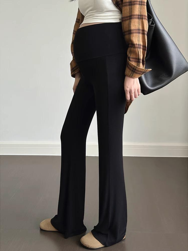 

Spring/Autumn Maternity Bootcut Pants with Tummy Support and Butt Lift, Plus Velvet Long Casual Wear L (115-135 jin)