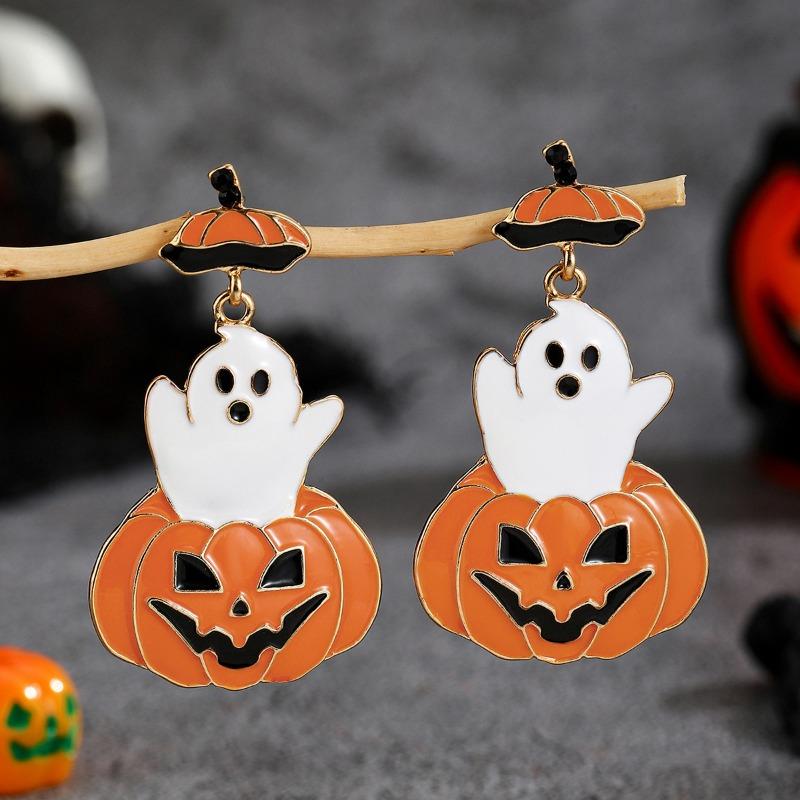 New Halloween Stud Earrings Combination Cartoon Funny Easter Earrings Set