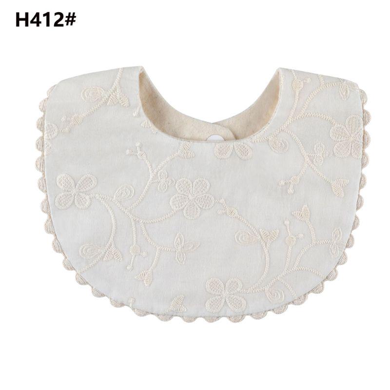 Korean Style Toddler Kids Lace Floral Bibs Cute Hollow Out False Collar Children Clothes Accessiory Pure Color Baby Girls Cotton