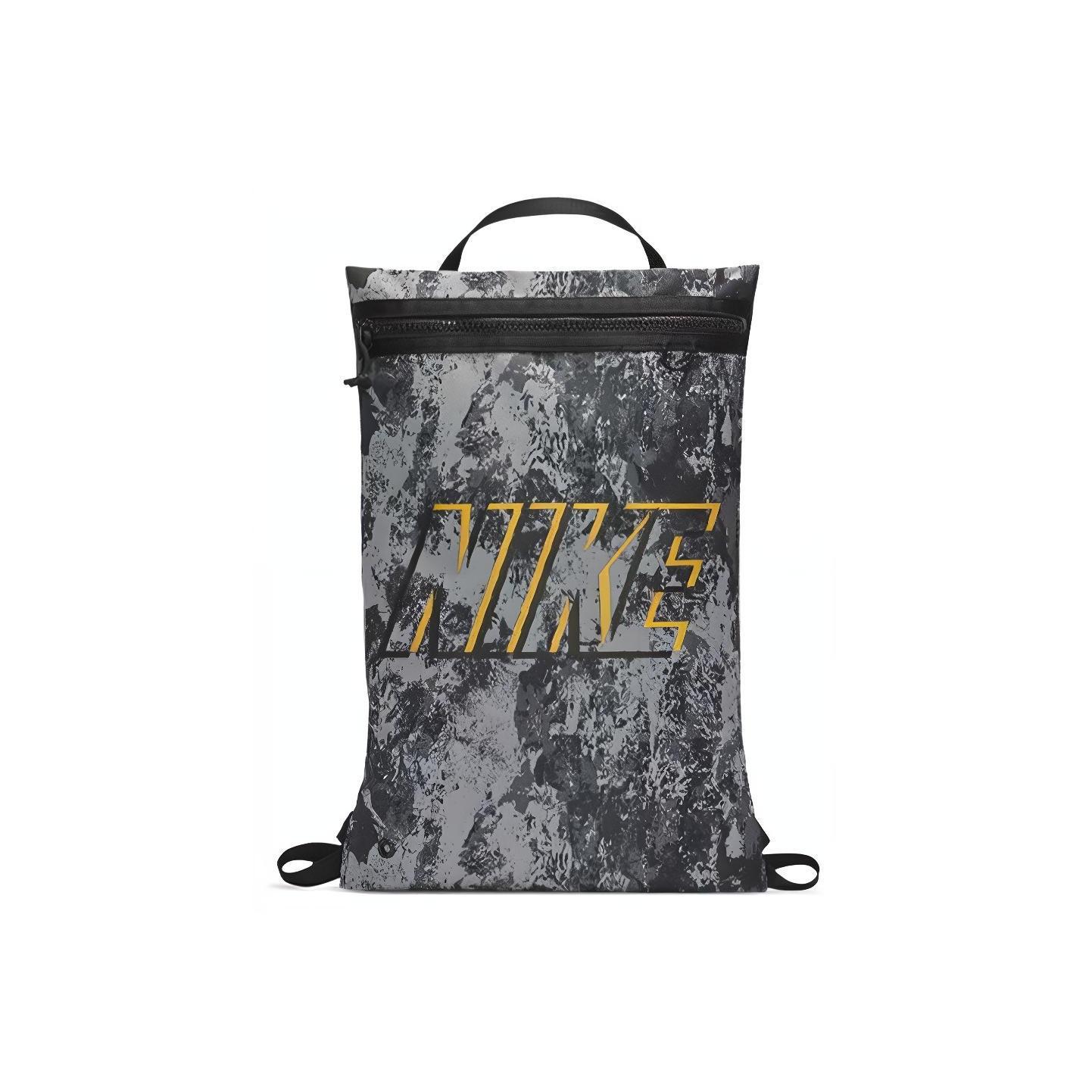 Nike Utility Printed Training Sports Casual Zipper Gym Bag Backpack Unisex Backpack Black CZ4354-010 Black