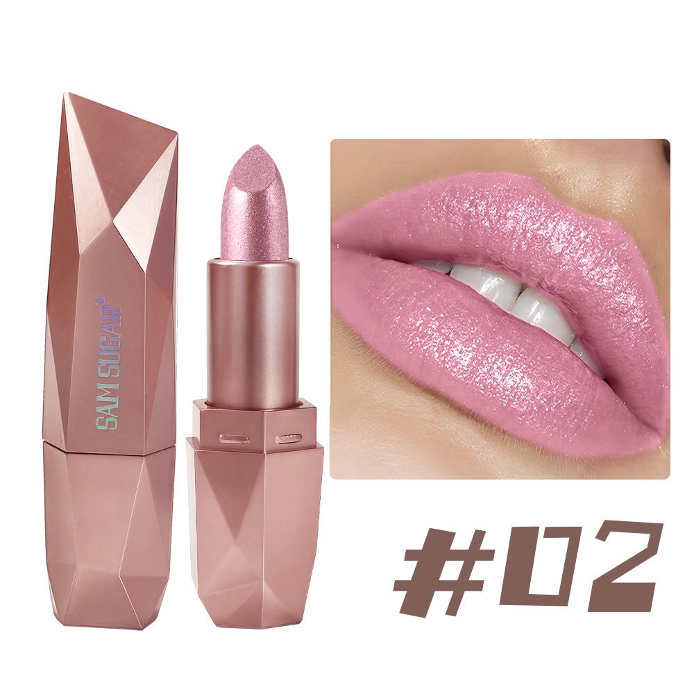 Glitzernder Schimmernder Metallischer Lippenstift Perlglänzende Lippenfarbe, Lang Haltend Lippen Mattes Lippen Make-up Geschenke für Frauen Lippenöl Kosmetik