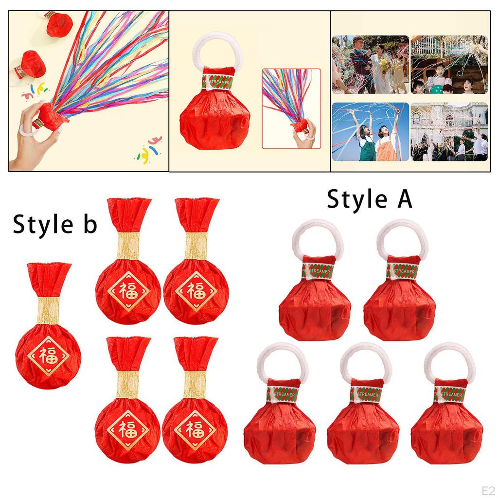 5 stück Hand Werfen Luftschlangen Konfetti Crackers Bunte Party für Zeigt Lieferungen Engagement Hochzeit