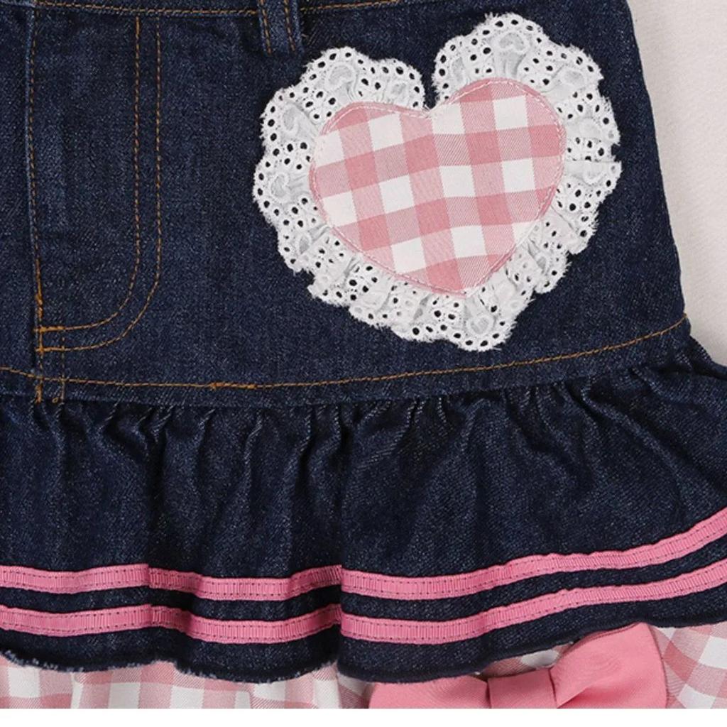 Women's Summer Pleated Denim Skirt for Petite Mature Women