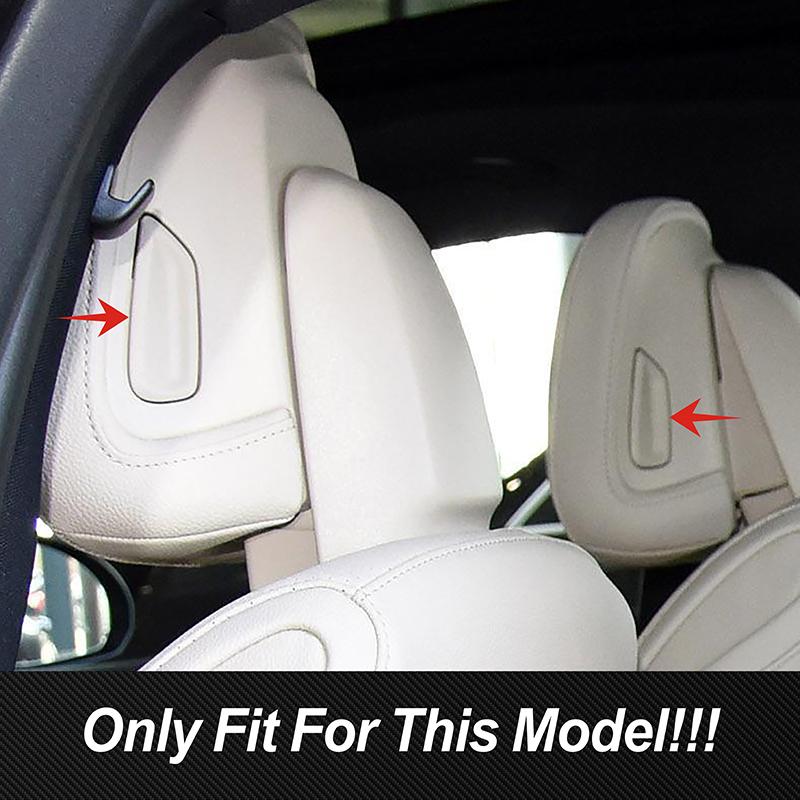 Adesivi Copri Pulsante Cuscino Poggiatesta Sedile Auto Colore Fibra di Carbonio Per Mercedes Benz Classe C W206 Accessori Interni