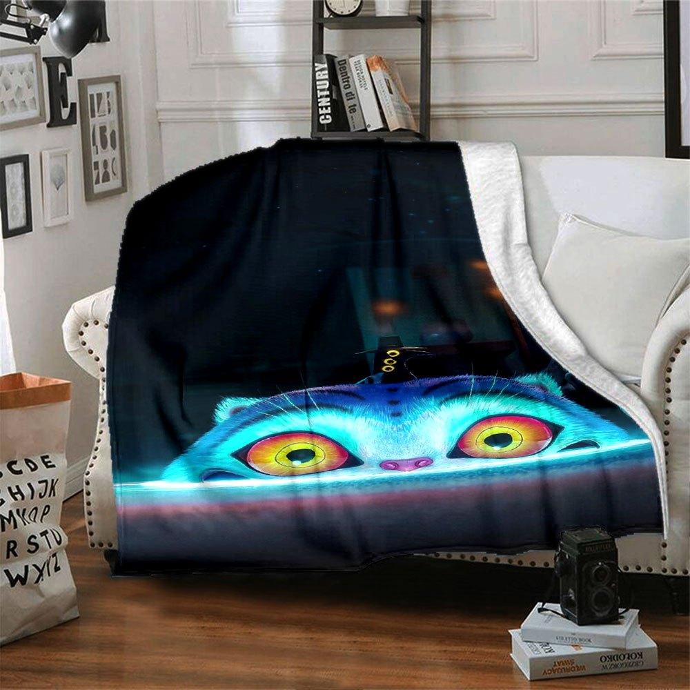 1pc Hunter X Kopo Group - Themed Flannel Blanket - Suitable for Bed, Home Decor, Graduation Gifts, Easter, Back To School, ChristmasA24