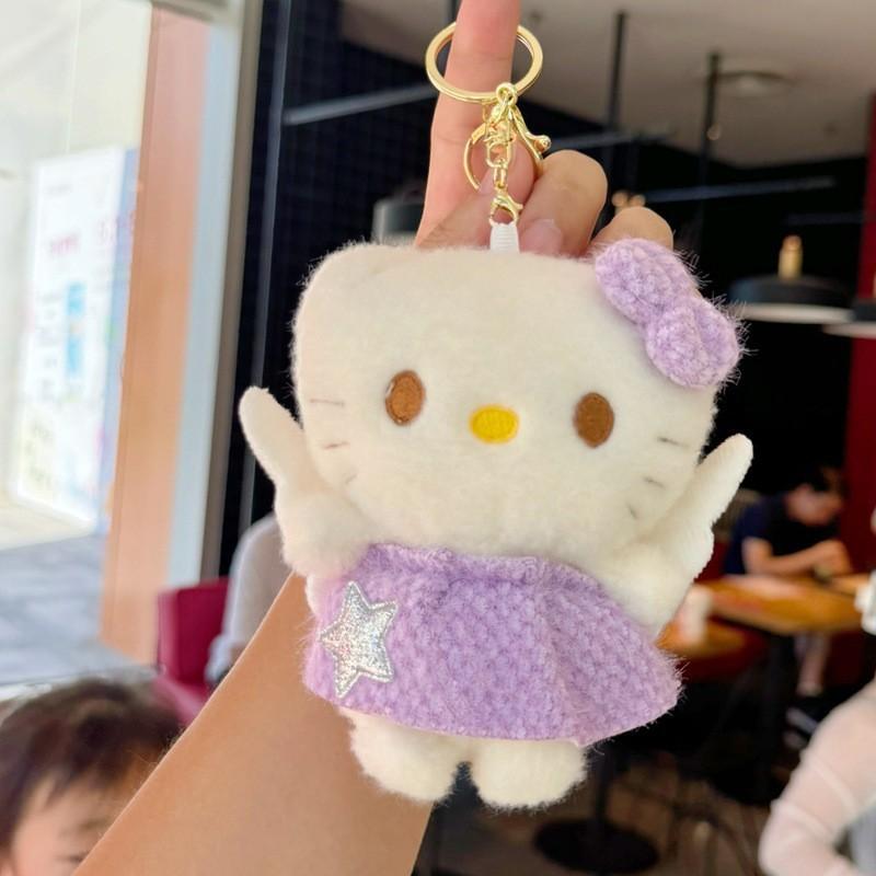 Hello Kitty Plush Keychain With Metal Clasp And Gift For Collectors