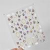 1pcs 5D Rhinestones Gold Silver Irregular Pattern Nail Sticker Simple Design Adhesive Slider Nail Art Decoration Decals Supplies