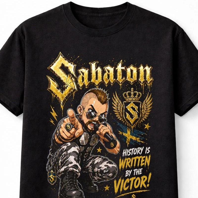 Sabaton History Is Written Power Metal Band Graphic Unisex TShirt S