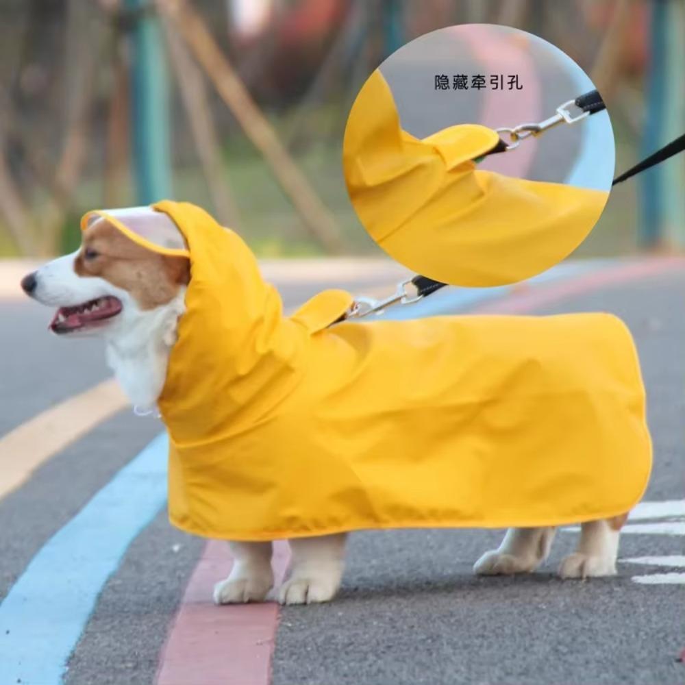 Pet Dog Raincoat Waterproof Dog Rain Coat For Small Large Dogs Corgi Labrador Clothes Outdoor Pet Jacket Clothing For Rain M-8XL