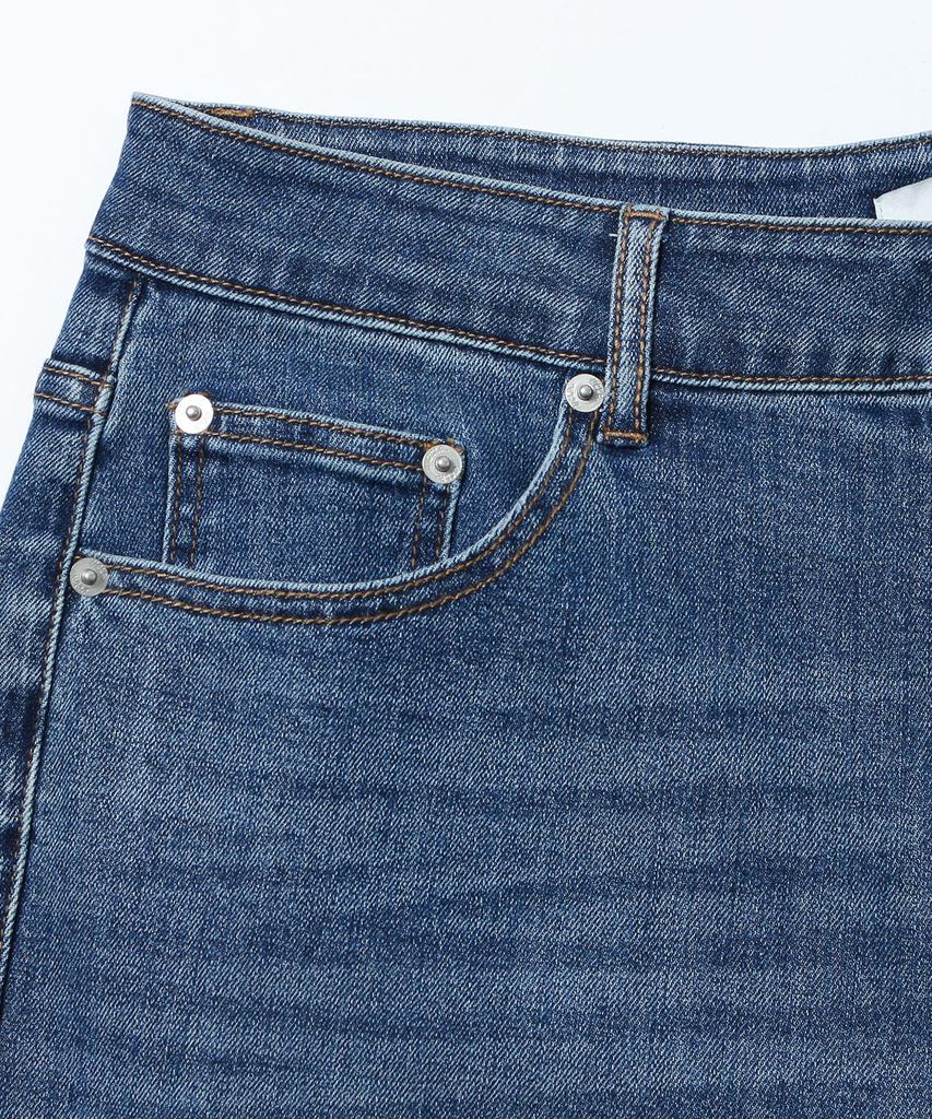 UCLA Unisex Basic Brushed Straight Denim Pants [Md-Indigo](Uc3Dp20)