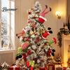 Xmas Tree Party Ornament Christmas Elf Shaking Leg Decoration, Electric Santa Claus Festival Decorations for Tree, cHalf Body Ormament Seasonal