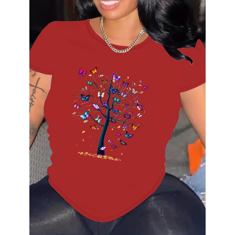 Personalized Printed Casual Short Sleeved Women's Style