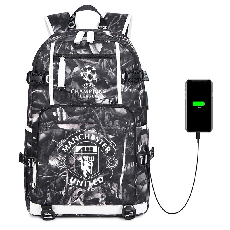 College Style Campus Leisure School Bag Printed Football Burden Reduction Ridge Protection Large Capacity Student Light Backpack